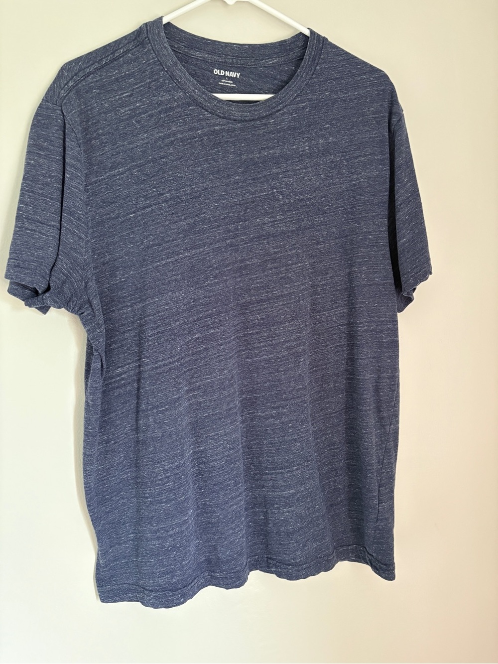 Old Navy Men's Heathered Blue Short Sleeve Crew Tee